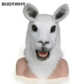 

2020Alpaca goat Mascot Costume Can Move Mouth Head Suit Halloween Outfit Cosplay