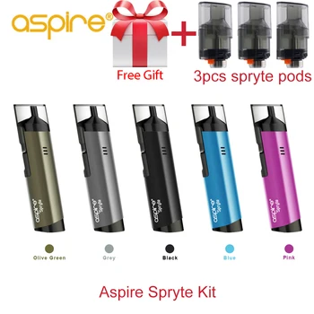 

Free gift Newest aspire pod Aspire Spryte Vape Kit Built-in 650mAh Battery 3.5ml/2.0ml Pod Capacity Vaporizador E cigarettes