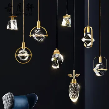 

luminaire suspendu crystal light globe lustres led wall moon lamp living room decoration luzes de teto lamparas de techo