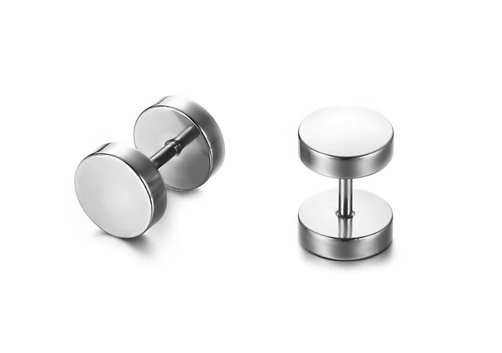 hiphop hip hop rock and roll cool barbell ear stud 5-color