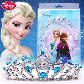 

Disney Princess Crown Elsa Anna Sofia Snow Whtie Tiara Heart Jewel Disney Frozen Elza Crown Set Girl Toys Kids Makeup Set