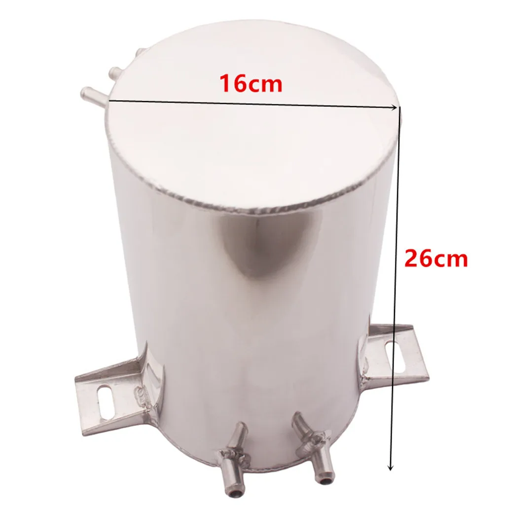 4.5Liter Alloy Mirror Polished Aluminum Swirl Pot Universal Fuel Surge Cell Tank