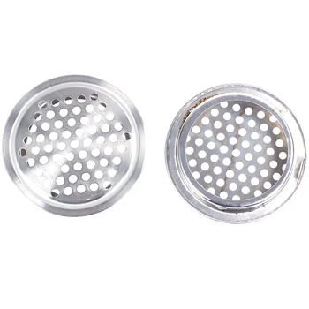 

Stainless Steel Bathroom Kitchen Basin Floor Drain Cover 65 Top Diameter 2 Pcs