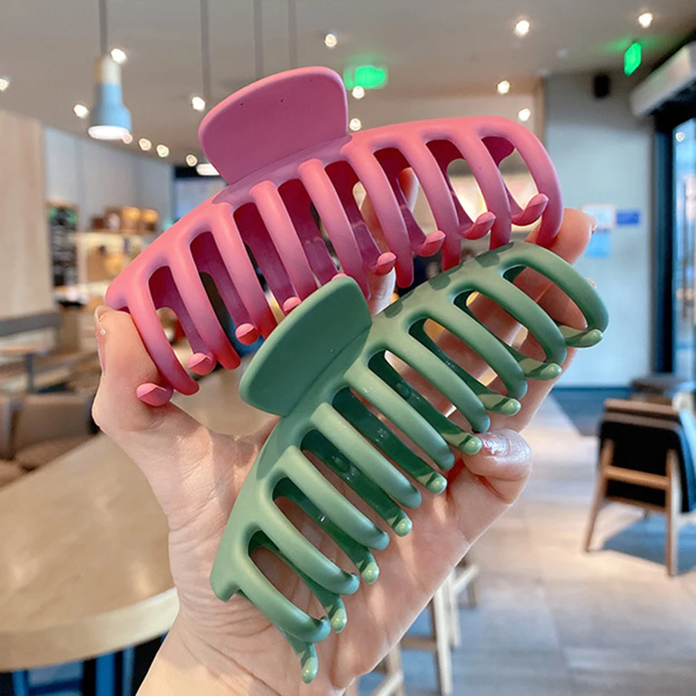 

Hot Sale Solid Color Claw Clip Large Barrette Crab Hair Claws Bath Clip Ponytail Clip For Women Girls Hair Accessories Gift