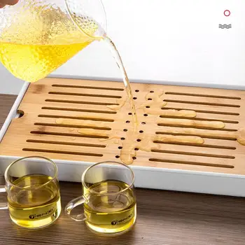 

Dropshipping Tea Tray Household Kung Fu Tea Set Tray Bamboo Tea Table Saucer Modern Minimalist Set Drain Tray Small Tea Tray