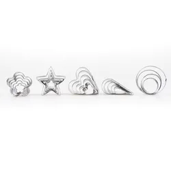 XUQIAN Hot Selling 5cm with Stainless Steel 25pcs Metal Cutter Set For Cutting Clay Tools L0114