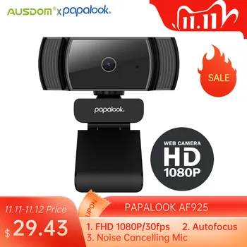 

PAPALOOK AF925 1080P Webcam Full HD CMOS Autofocus With Mic USB Web Camera Video Conference Mini Webcam For PC Laptop Computer