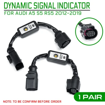 

2Pcs Dynamic Turn Signal Indicator LED Taillight Add-on Module Cable Wire Harness Car Lights Fit For AUDI A5 S5 RS5 2012-2019
