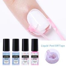 LEMOOC 8 мл жидкость для снятия ленты фруктовый Мани лечения Ногтей Искусство латекса без запаха белый розовый ГВОЗДЬ кутикулы защита для ухода за ногтями