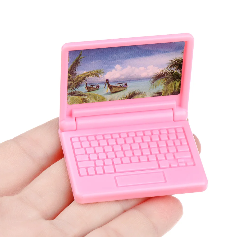 15Pcs Miniature Computer Plastic Laptop Model Doll Office Computer  Decoration