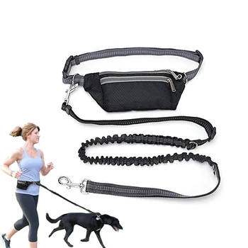 

Hands Free Dogs Leash Waist Pocket Adjustable Belt Shock Absorbing Dog Belt Running Product For Small Large Dogs Traction Rope