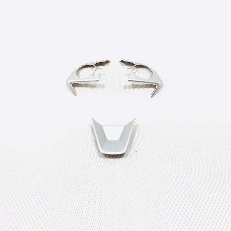 Silvery Высокое качество ABS для Toyota Corolla Автомобильный руль Кнопка рамка крышка Накладка наклейка аксессуары для автомобиля 3 шт - Название цвета: Silvery