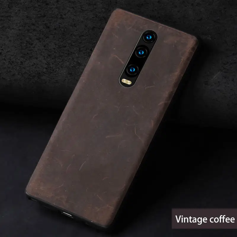 Чехол из натуральной кожи для xiaomi redmi note 8 pro k20, роскошный противоударный чехол для xiaomi Mi 9 T 9 T PRO, чехол из натуральной кожи - Цвет: Коричневый