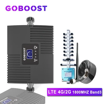

GOBOOST LTE 4G DCS 1800MHZ Cellular Signal Booster 4G Repeater For Mobile phone Signal Amplifier GSM Booster Yagi+Whip Antenna #