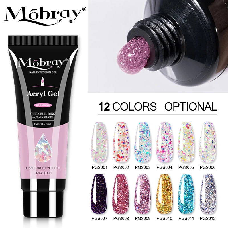 Mobray Glitter 15ml Nail Gel Polis