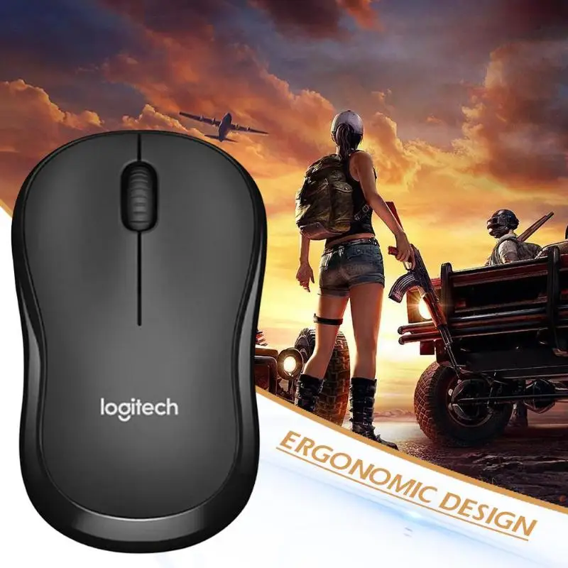 Logitech M185 2,4 ГГц Беспроводной USB нано-приемник Мышь 3 кнопки 1000 Точек на дюйм Офис игровые оптические мыши для ноутбука, настольного компьютера, ПК
