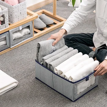 

Fabric Clothing Storage Bag Organizer Sundries Sorting Box Simple Home Storage Box with Clear Window for Comforters Foldable