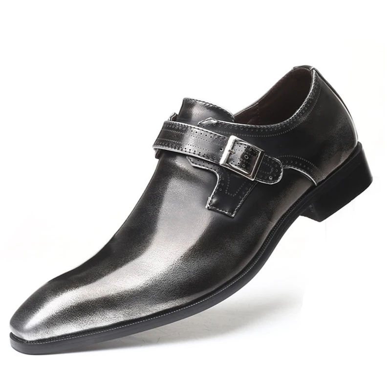 

Men Leather Shoes Snake Skin Prints Men Formal Shoes Casual Dress Black Coffee Slip on Pointed Toe Shoes Mens Loafers Leather