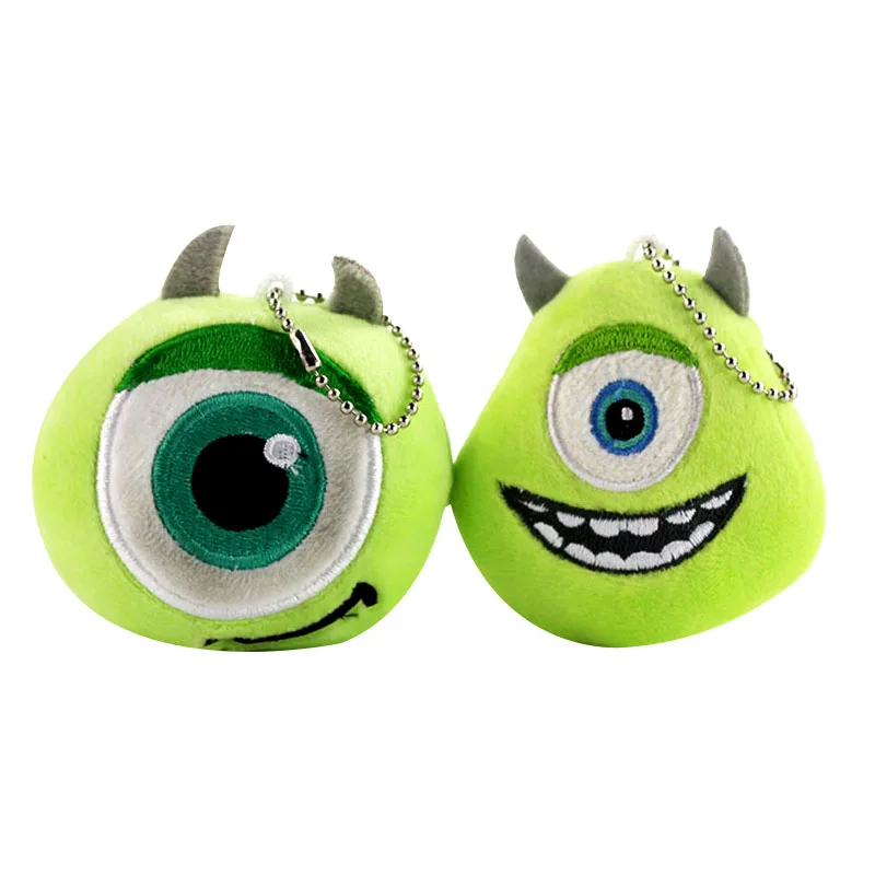8 см 10 шт./лот Mike Wazowski плюшевая подвеска милый Университет один брелок для ключей в форме Глаза Мягкая кукла игрушки Рождественский подарок