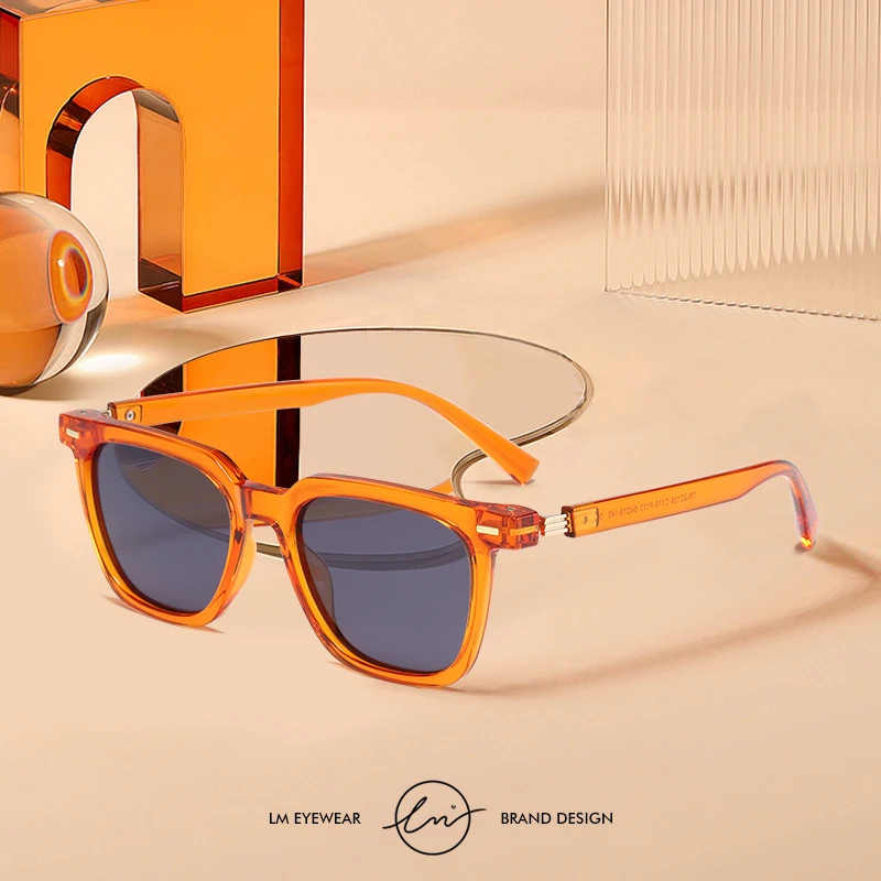 Lm Vintage Vierkante Zonnebril Vrouwen Luxe Merk Vrouwen Zonnebril