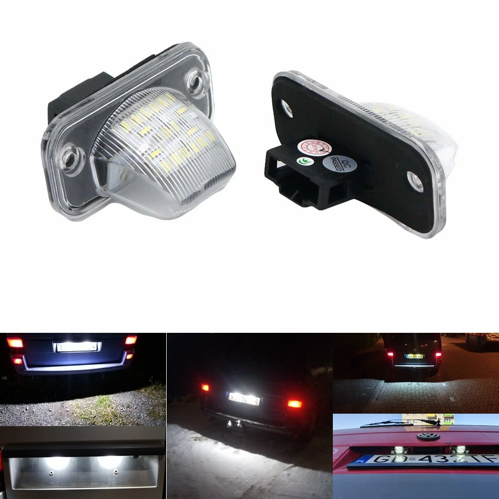 

2pcs Error Free 18LED License Number Plate Lights Lamp For VW T4 Passat B6 B5 Transporter syncro Candy Jetta/Syncro Touran