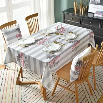 

Nordic Digital Printing Tablecloth for Dining Table Rectangle Waterproof California West Coast Cafe Table Cover JS123C