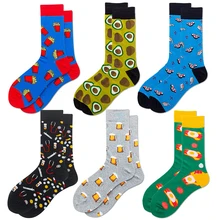 Novelty Casual Funny Cotton Wedding Socks Socks Mens Fruit Dress Colorful Animal