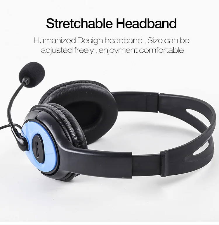 BlueWow B030 Wired Gaming Headset Over Ear Headphones Stereo Sound Built in Microphone Support Aux For Kids Online Learning
