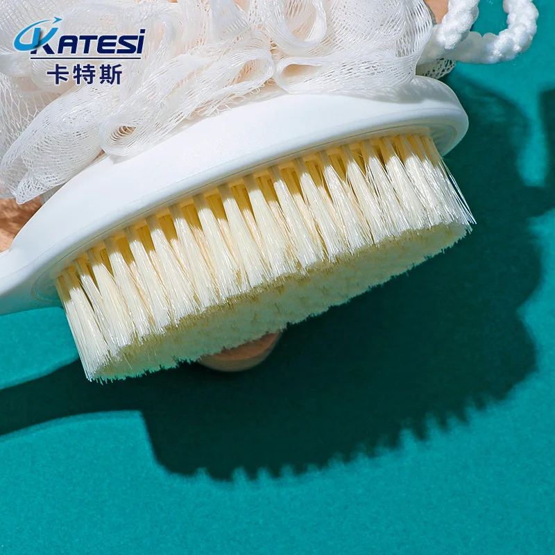 Manufacturers Direct Selling Tied Bath Ball Bath Brush Long Handle Soft Bristle Massage Back Rubbing Towel Useful Product Back B
