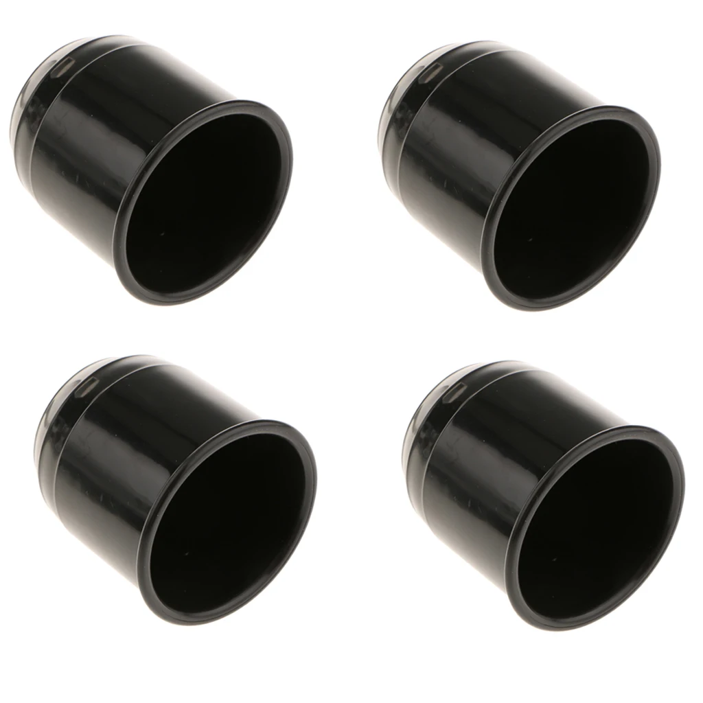

4x Black Tow Bar Ball Cover - Car Towing Hitch Towball - Plastic Cap - 55mm