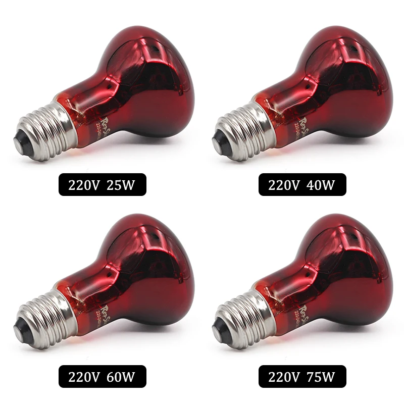 Reptile Lamp Pet Heating Lamp E27 UV Day Night Amphibian Turtle Snake Heat Reptile Bulb Light 25/50/100W AC220-230V