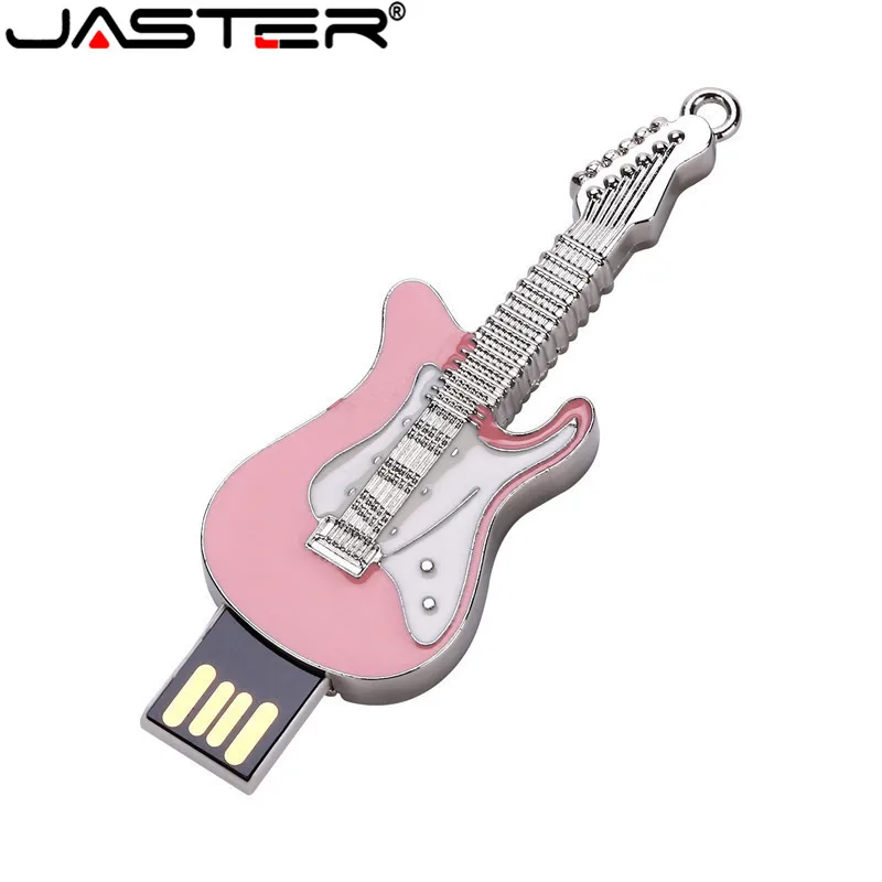 Металлический usb флеш накопитель JASTER в виде гитары музыкальной флешка 4 ГБ 8 16 32 64