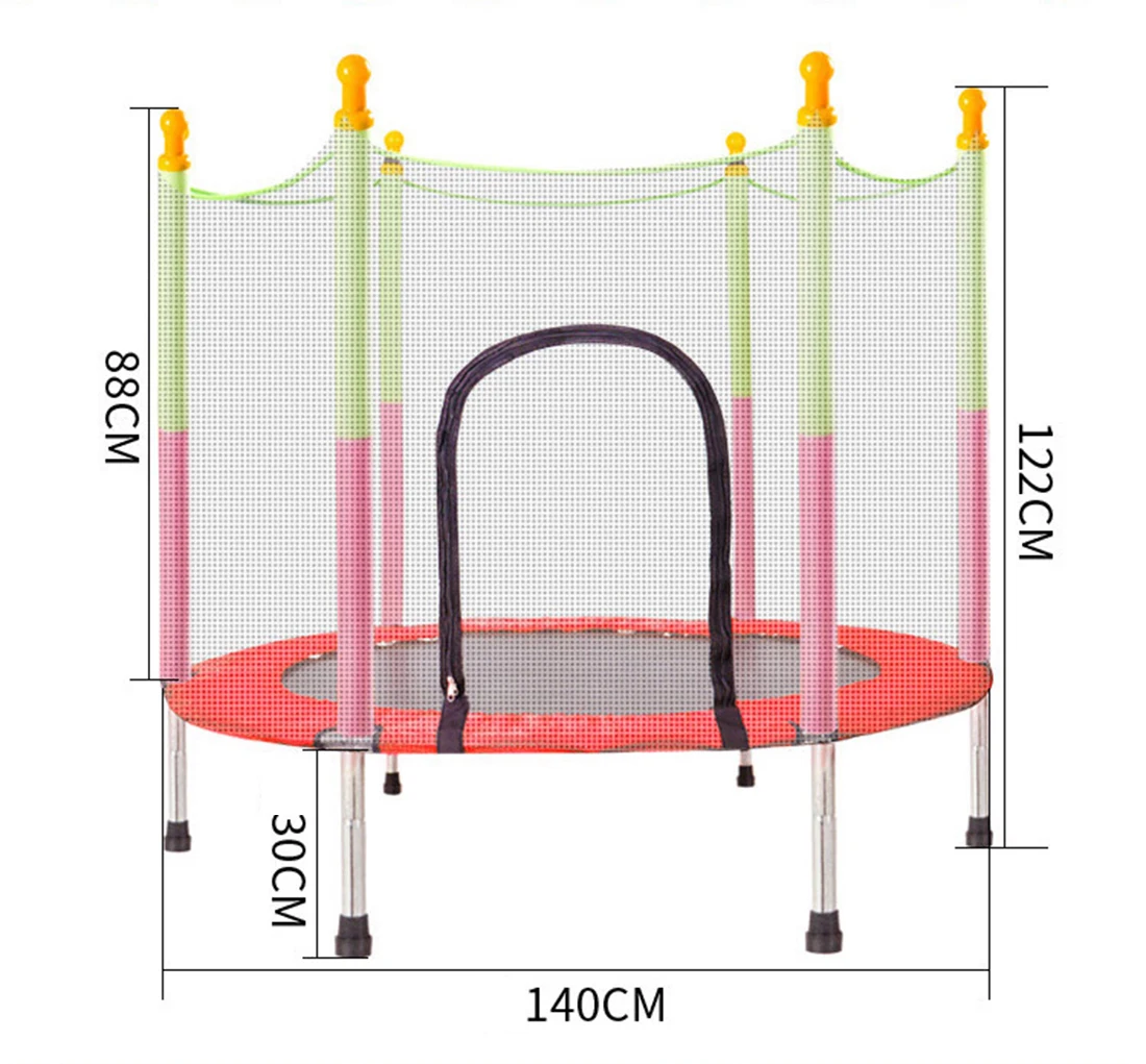 140 см дети Дети Мини батуты круглый корпус подкладка сетка Rebounder уличные