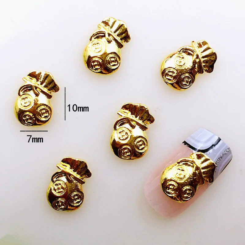 50pcs/pack Japan Metal Nail Accessories Kawaii Star Feather Heart Nail Parts DIY Charm Alloy Nail Supplies for Nail art