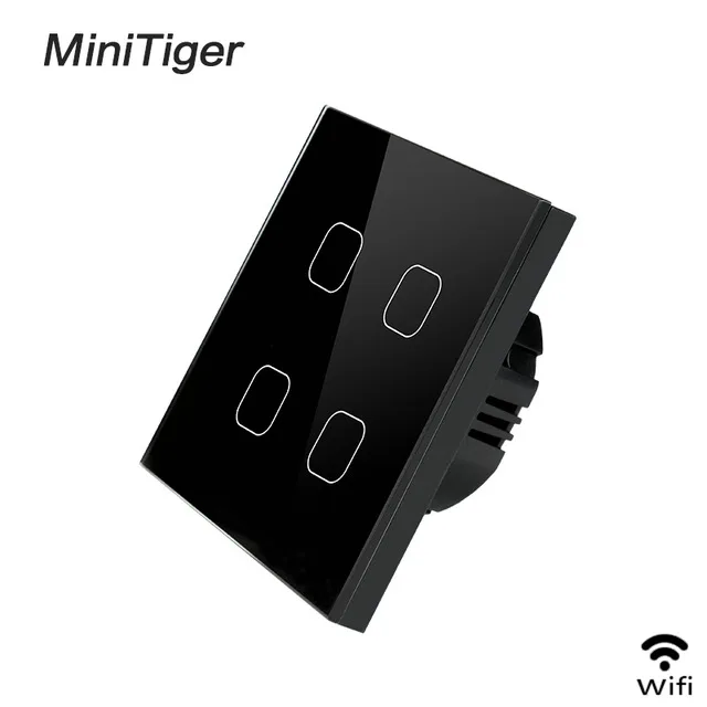 Настенный выключатель света Minitiger для умного дома 1/2/4 беспроводной Wi-Fi стандарт