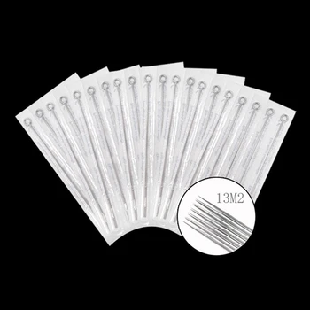 

50pcs Assorted Sterilized Tattoo Needles 5/7/9/11/13/15 M2/RM Drop Shipping Agujas Microblading Naalden Permanent Makeup