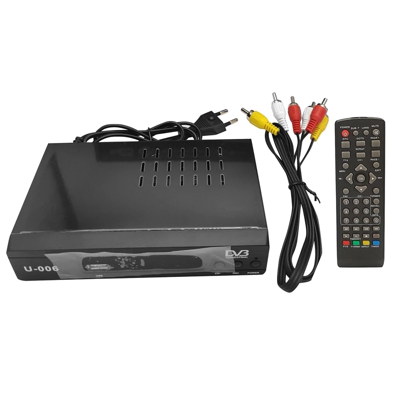 DVB T2 HD 1080P телеприставка ТВ приёмник коробка 3D цифрового видео наземного MHEG4 (ЕС