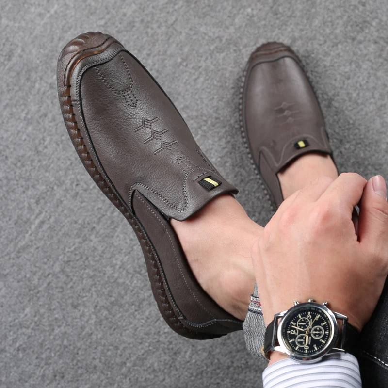 mens leather loafer shoes