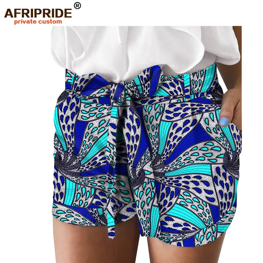 Африканские летние шорты с принтом для женщин AFRIPRIDE женские повседневные шорты с карманом на поясе A1821005 - Цвет: 579