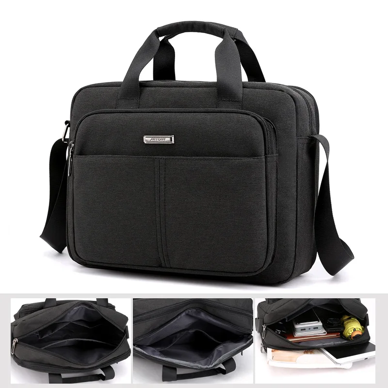 

Men Business Casual Handbag Versatile Large-Volume Crossbody Bag Canvas Simple chu xing bao