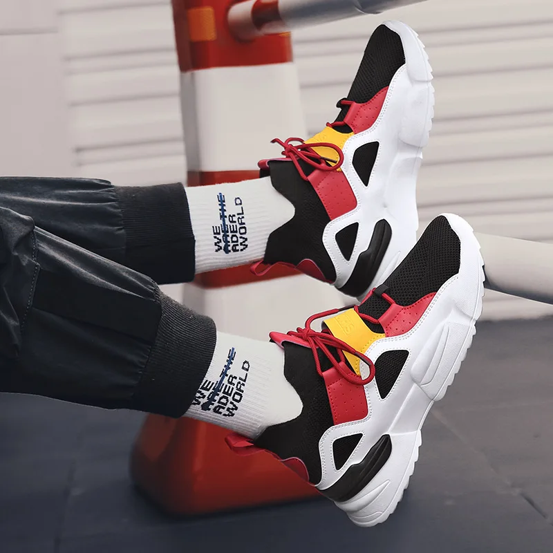 

Dad Shoes Network Red Shoe Men's Trendy Shoes Autumn MEN'S SHOES Mid-top Breathable Athletic Shoes Versatile White Shoes Extra H