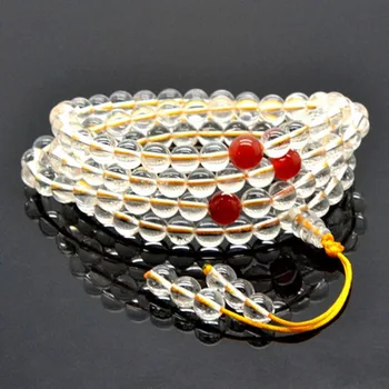

Light Natural White Crystal 108 Bracelet