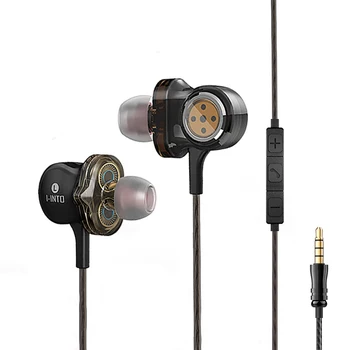

Original i8 wired in-ear headset 6 dynamic driver headset stereo motion, HIFI subwoofer headset 6 unit earplugs