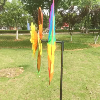 

Rainbow Whirligig Wheel Sunflower Windmill Wind Spinner For Home Lawn Yard Decor