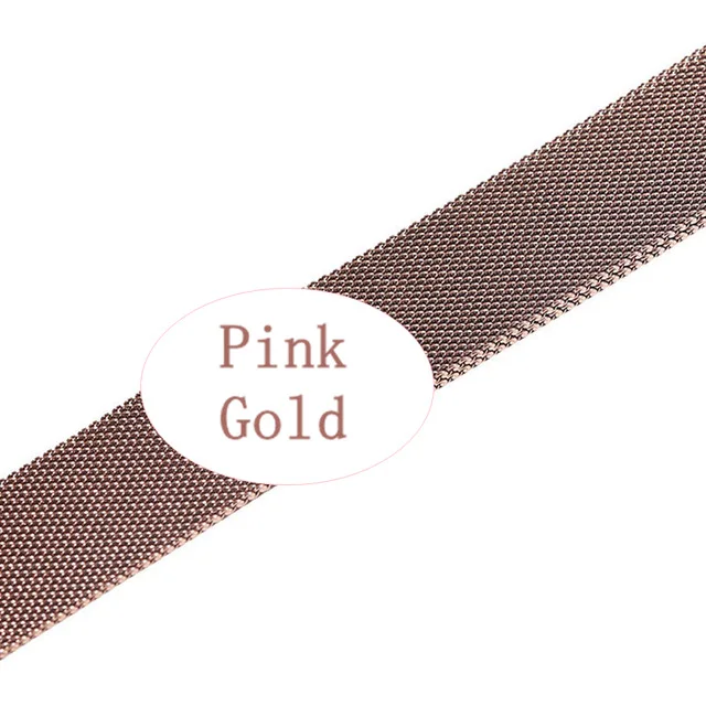 pink gold Миланский Браслет Нержавеющая сталь ремешок для наручных часов Apple Watch серии 1/2/3, 42 мм, 38 мм, с браслетом на ремешке; foriwatch серии 4 40 мм 44 мм - Цвет: pink gold