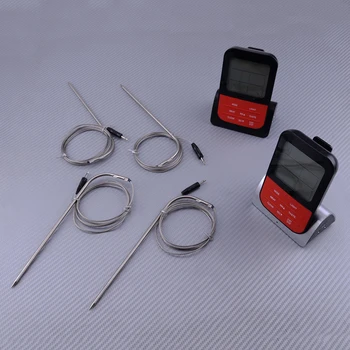

Wireless Remote Meat Thermometer Digital Cooking Food Thermometer w/ Dual Probe Timer for BBQ Oven Stove