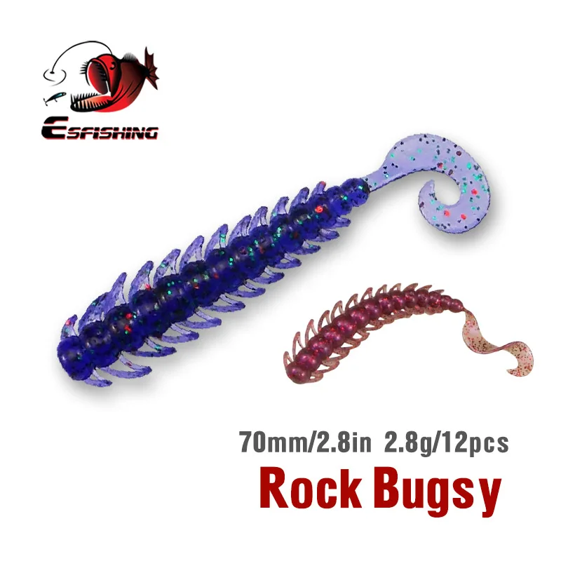 KESFISHING рыболовная приманка Rock bugsy 70 мм 12 шт. Рыболовная для карпа судак щука ловли
