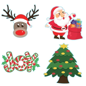 

4 Pcs Christmas Lawn Sign Outdoor Yard Sign Christmas Outdoor Signs Yard Sign Xmas Tree Yard Sign for Garden Decoration Yard