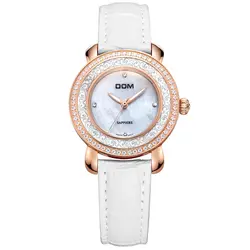 DOM женские роскошные модные часы брендовые водонепроницаемые женские кварцевые часы стиль сапфировое стекло женские часы для медсестры