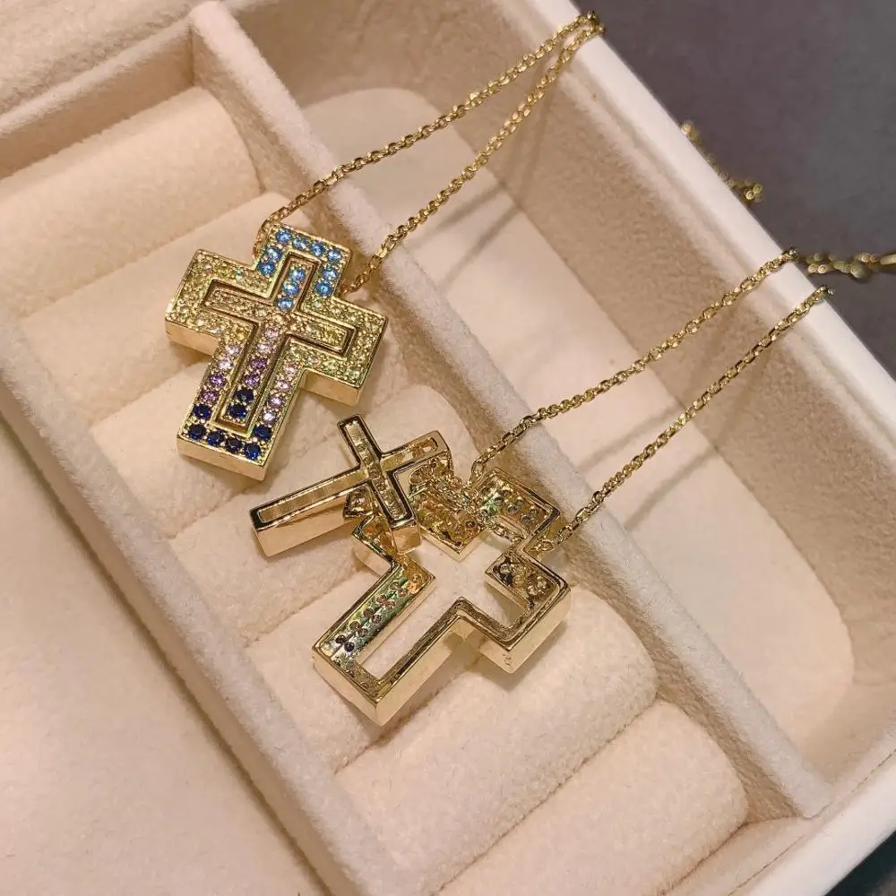 HIBRIDE New Fashion AAA Cubic Zirconia Necklace Pendants for Women Geometric Shape Bridal Wedding Party Accessories P59 - Image 2